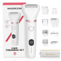 MAXGROOM Rasoir Électrique Femme 3-en-1, Tondeuse Étanche IPX6 pour Corps | 90 min d'autonomie & Affichage LED & Lame Céramique,