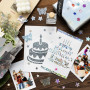Papier Cartonné Miroir à Motifs Mixte Argent A4 25 Feuilles 250g/m²/92lb | Uncle Paul 5 Motifs Papier Réfléchissant Métallisé po
