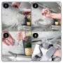com-four® 1500x perles de nettoyage en acier inoxydable avec boîte | boules de nettoyage pour bouteilles - carafes à vin - piche
