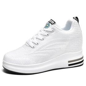 AONEGOLD Femme Baskets Compensées Chaussure Tennis de Sport Gym Fitness Respirantes Sneakers 8.5cm