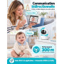 BURNNOVE Babyphone Camera sans WiFi pour Bébé, Écran IPS 5 Pouces | Vision nocturne, caméra motorisée 355°/90°, mode VOX, zoom n