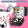 HA BIN Sac de Rangement Vernis à Ongles Portable pour 30 Flacons et Sécheuse Organisateur Double Couche Imperméable, Sac de Voya