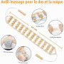 7 Pièces d’Outils de Massage en Bois de Gua Sha, Modelage du Corps, Anti-Cellulite et Soulagement des Douleurs Musculaires
