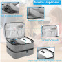 Boczif Étui de Transport Organisateur de Vernis à Ongles (Gris) | Sac de Rangement de Vernis à Ongles à Double Couche - Convient