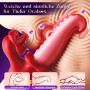Gobeken Gode Vibro-masseur Sex Toys, 7 Vibrations Léchage & Battements Sextoyse Femme Clitoridienne Vibromasseur, Sextoy Femme V
