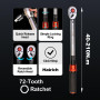 Hairich Clé Dynamométrique Voiture 1/2", Torque Wrench 40–210 Nm, Certifiée TÜV Süd GS, Set 6 Pièces avec Rallonge 125 mm, Adapt