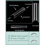 LIONVISON 480 PCS Faux Ongles Carrés Sans Courbe C 12 Tailles | Faux Ongles Transparents À Demi Couverture Avec Ajustement Préci