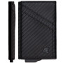 Powr Porte-Cartes RFID en Métal - Design Minimaliste | Finition en fibre de carbone pour un style discret et résistant