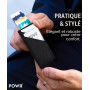 Powr Porte-Cartes RFID en Métal - Design Minimaliste | Finition en fibre de carbone pour un style discret et résistant