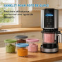 QKNOSM Lot de 4 récipients Creamy pour Ninja Creami NC300EU NC301EU, Ninja Creami Machine à glace Accessoires avec machine à gla