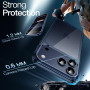 JETech Coque pour iPhone 17 Pro Max, Bleu Intense | Anti-Jaunissement, Antichoc, Dos PC Rigide Résistant aux Rayures, Étui Houss