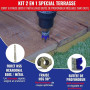 TIVOLY - Kit Foret + Fraise à Bois/Métal - Foret Ø4 mm à Queue Hexagonale - Fraise à Noyer HSS 90° + Butée de Profondeur Réglabl