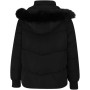 Doudoune Femme Hiver avec Capuche Fourrure Manteau Femme Courte Chaud | Veste Doudoune Matelassée Femmes Casual Puffer Jacket Pa