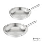 Tefal - Duetto On Batterie de 2 poêles 24 et 28 cm - Base épaisse - Inox | Batterie cuisine induction inox pour saisir viandes e