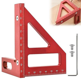Kit D'Équerre De Charpentier, Équerre Charpentier 3d, Equerre Menuisier, Multi-Angle Menuisier En Alliage D'aluminium, Haute Pré