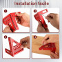 Équerre 3D - Angle réglable de 22,5° à 90° - outil de menuiserie de haute précision en alliage d’aluminium - 3 en 1 : traçage/pe