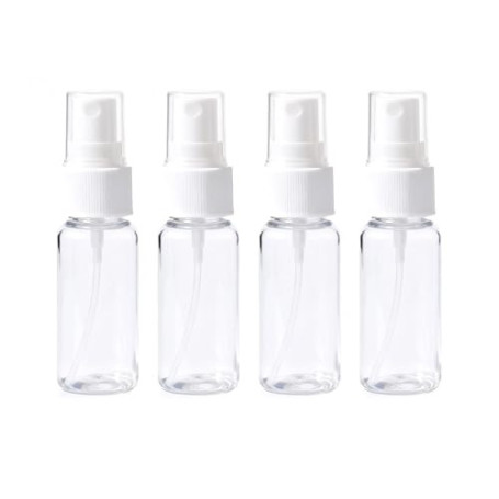 Flacon Pulvérisateur 4x20ml Petit Flacon Pulvérisateur Flacons Vaporisateurs Transparents Set de Flacons de voyage Portables Pul