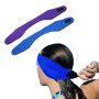 SIGANDG 2 Pièces Bandeau de Natation (Bleu et Violet-L) | Bandeau Cheveux en Néoprène Imperméable,Enfant Adulte Bandeau Sport Él