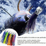 YOTO Lot de 6 leurres de pêche à la traîne en Eau salée - 16,5 cm - Kit de leurres de pêche en mer Profonde - Thon, Marlin, Waho