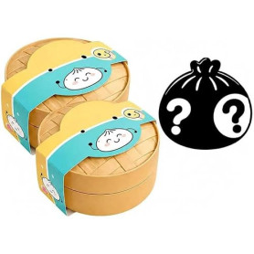 2 Stück Squishy Dumpling, Mystery Dumpling Squishy Jouet Anti-Stress à remontée Lente, Jouet sensoriel à Presser avec Boîte en F