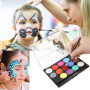 URAQT Peinture Corporelle pour Le Visage,Palette de Maquillage pour Enfant | 15 Couleurs Palette de Tatouage de Peinture à I'hui