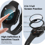 Neitra 4 Pièces PC Coque pour Samsung Galaxy Watch 9 8 44mm Protection | Coques avec Protecteur D'écran en Verre Trempé, étui de