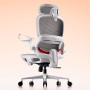 SIHOO B100 Chaise de Bureau Toute Maille, Support Lombaire Adaptatif, Gris | Appui-Tête Large Réglable, Accoudoirs Rabattables,