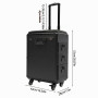 BRRIDE Mallette de maquillage trolley mallette de tatouage avec support pour accoudoirs, mallette de maquillage avec 3 tiroirs e
