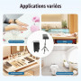 BRRIDE Mallette de maquillage trolley mallette de tatouage avec support pour accoudoirs, mallette de maquillage avec 3 tiroirs e
