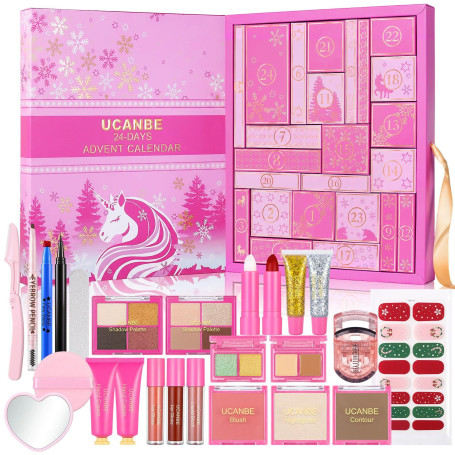 UCANBE Calendrier de l'Avent Beauté 2026, Coffret Surprise de 24 Jours | Calendrier de l'Avent Maquillage Femme, Sélection de Ca