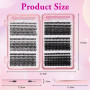 Aomig Faux Cils Individuel, 30D+40D+50D+60D+80D+100D Cluster Lash, 570 Pièces Kit d'extension Faux Cils DIY avec Liaison, Joint 