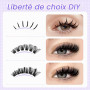 Arison Lashes Faux Cils Cluster Manga Spikes + Volume 80D DIY Extensions de Cils Wispy en Grappes (Spikes 12-20 + 80D 10-18)