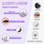 Arison Lashes Faux Cils Cluster Manga Spikes + Volume 80D DIY Extensions de Cils Wispy en Grappes (Spikes 12-20 + 80D 10-18)