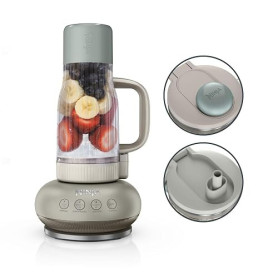 Ninja BlendBoss Blender avec mug portatif, blender personnel, Mug de Voyage | Mug amovible, 3 modes de préréglages automatiques,
