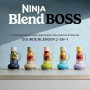Ninja BlendBoss Blender avec mug portatif, blender personnel, Mug de Voyage | Mug amovible, 3 modes de préréglages automatiques,