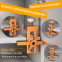 LUYIEDHA Kit d'aide au montage de porte d'armoire 2 en 1, Gabarit Montage de Porte d'Armoire avec 3 forets, Positionneur de Port