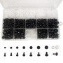 FANGZIDM 346 Pièces Yeux de Sécurité avec Rondelles de 5-12mm Yeux de Jouet en Plastique Noir pour Fabrication de poupées DIY Lo