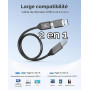 ORICO B5PLUS SSD Externe 256Go 460MB/s USB 3.2 avec Indicateur d'État | Noire, SSD Externe Stable 5Gbps, Sauvegarde Photo et Vid