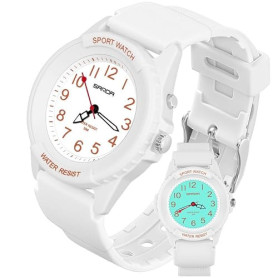 OFFCUP Montre Sport Femme, Montre à Quartz Analogique pour Femmes éTanche 50M avec Veilleuse Trois Aiguilles Montres de Sport po
