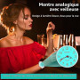 OFFCUP Montre Sport Femme, Montre à Quartz Analogique pour Femmes éTanche 50M avec Veilleuse Trois Aiguilles Montres de Sport po