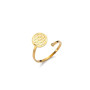 LIKGREAT Bague Fleur de Vie Anneau Réglable en Acier Inoxydable Symbole Géométrique Amulette de Guérison Spirituelle Bijoux pour