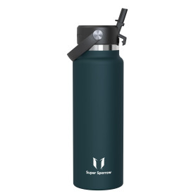 Sparrow Gourde Isotherme 1.2L- Inox Gourdes avec Paille Bouteille Isotherme | Bouteille Isotherme avec Paille Gourde Inox , Anti