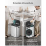 SONGMICS Poubelle de Cuisine Automatique, 50 L, Acier Inoxydable | Capteur de Mouvement, Ouverture Tactile, Fermeture Douce, 15 