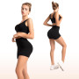 Leafigure Lot de 2 shorts de cyclisme pour femme - Taille haute - Opaques - Pour l'été, la gym, le fitness, le yoga