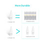 Metapen Embouts Pencil(4X) pour Apple Pencil 1ᵉʳ/2ᵉ gén/USB‑C/Pro,A8/Air8 | Pointes de rechange 1:1 taille originale, résistante