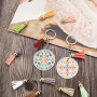 30 Pcs Porte Clef Personnalisable, Porte-clés Disque en Acrylique | 30 Anneaux Porte Clef et 30 Pendentifs à Pompons, Cercle Pen