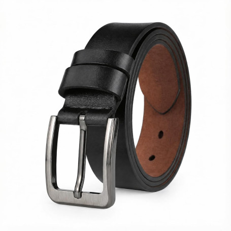 VRLEGEND Ceinture pour Homme en Cuir Véritable, 110cm-175 cm Pour Taille Régulière ou Grandes et Grandes