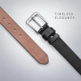 VRLEGEND Ceinture pour Homme en Cuir Véritable, 110cm-175 cm Pour Taille Régulière ou Grandes et Grandes