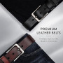 VRLEGEND Ceinture pour Homme en Cuir Véritable, 110cm-175 cm Pour Taille Régulière ou Grandes et Grandes