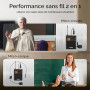 TONOR Micro sans Fil UHF avec Microphone Casqueà/Micro Cravate, Transmetteur Bodypack et Mini récepteur Rechargeable Sortie 6,35